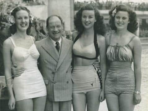 Lydia Reid, left,  was the first Miss Great Britain in 1945