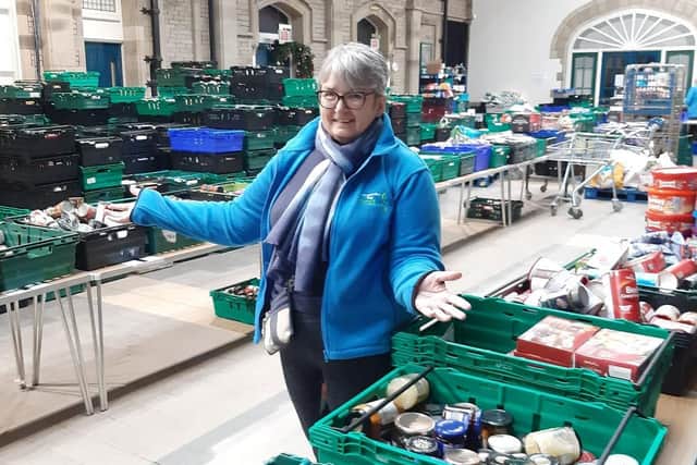 Foodbank manager Annette Smith at the Morecambe Bay Foodbank base in The Platform.