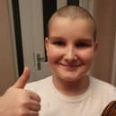 Matthew Roberts pictured after his head shave.