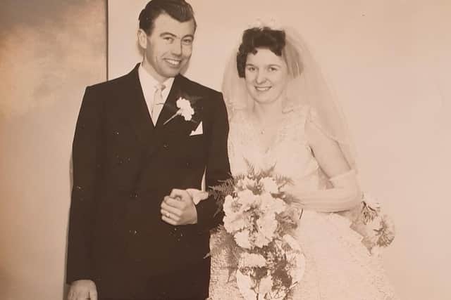 Ken and Eileen Kidd on their wedding day.