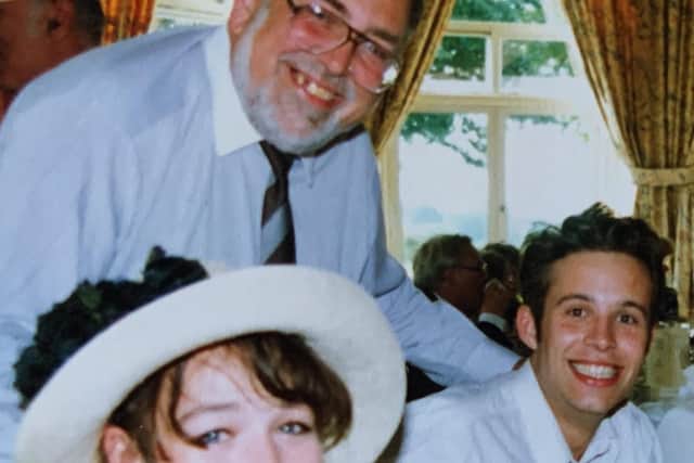 Bill Lawless pictured in the 1990s with son Sean and daughter Victoria.