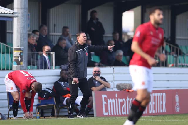 Derek Adams and his Morecambe players head to Chelsea on Sunday   Picture: Getty Images