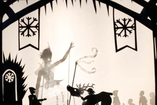 Three Left Feet present a shadow puppet theatrical retelling of Hans Christian Andersen’s The Snow Queen which is available on The Dukes website.