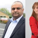 County Cllr Azhar Ali, Labour opposition group leader on Lancashire County Council, and Angie Ridgwell, the authority's chief executive