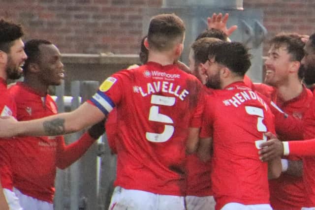 Morecambe hope to be celebrating another home win tomorrow