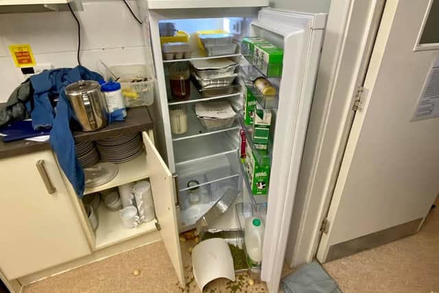 Food ruined during a break-in at Father's House in Lancaster.