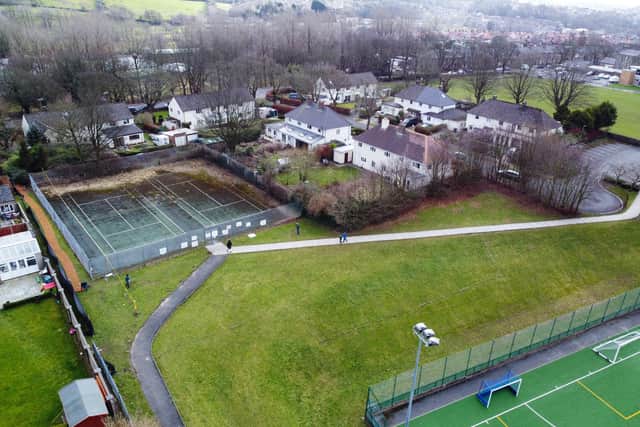 A drone view of the development area at the University of Cumbria's Lancaster campus.