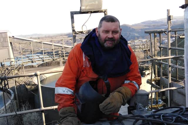 Welder Glenn pictured at work in Clitheroe