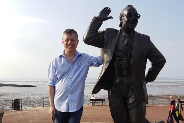 Paul Teague on a research trip to Morecambe.
