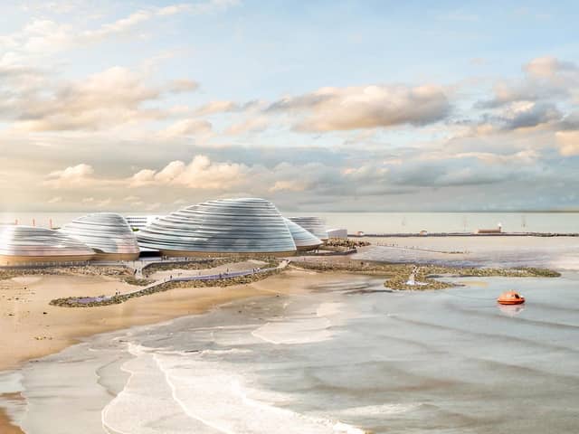 An artist's impression of the proposed Eden Project North in Morecambe