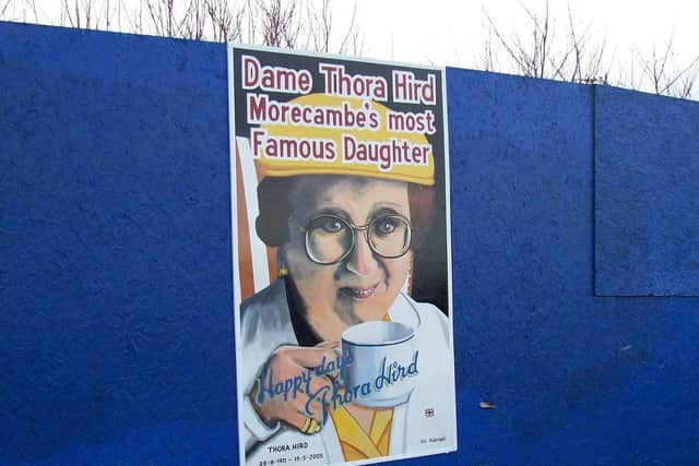 Bob Pickersgill's Thora Hird artwork was the first to be installed.