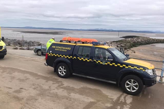 Morecambe coastguard were called out to rescue someone stuck in mud in Morecambe Bay.