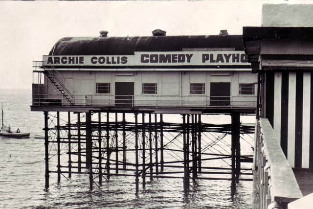 Morecambe Central Pier Comedy Playhouse Theatre. Dated 21 May 1975. From LEP archives.