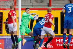 Morecambe keeper Kyle Letheren helped them to a first clean sheet in 12 matches
