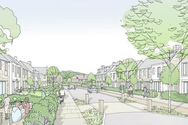 An artist's impression of how some of the housing might look in Bailrigg Garden Village. Image from JTP Architects.