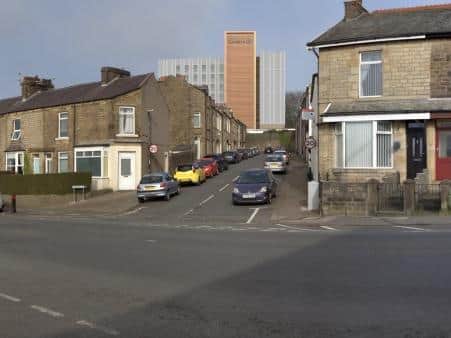 How the proposed 10 storey William Thompson Tower might look, pictured from Bowerham Road looking up Havelock Street. Photo from Scalia Planning/Lancaster City Council