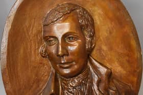 A cast of Robert Burns' face, by Robert Shields, is up for auction ahead of Burns Night.
