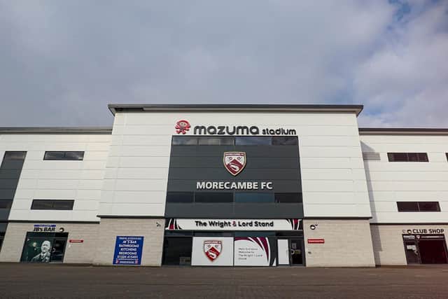 There is a chance to grab a jab at Morecambe's Mazuma Stadium this Saturday before the home match between Morecambe FC and Wycombe Wanderers.