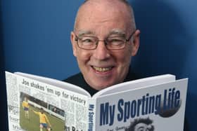Ian Innes with his football autobiography (photo: Neil Cross)