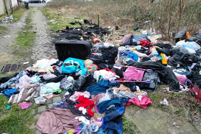 Some of the fly-tipping in the West End of Morecambe. Photo: Coun David Whitaker