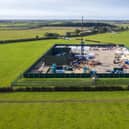 An aerial view of the Cuadrilla shale gas extraction (fracking) site at Preston New Road. Photo by Christopher Furlong/Getty Images