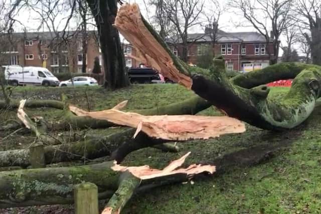 Firefighters responded to multiple incidents in Lancashire as Storm Eunice swept through the county.