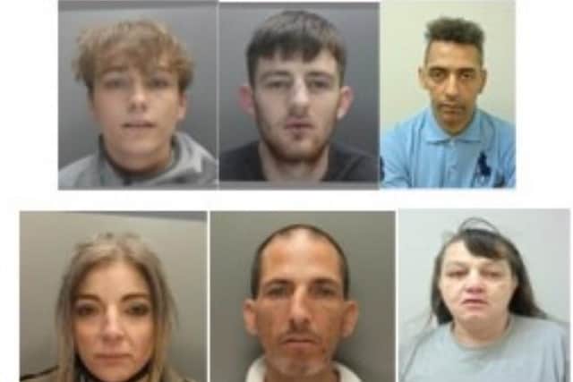 Top row (from left)Edward Begg, Luke Belger, Stephen Watson. Second row: Ema Rimmer, Gareth Rees, Katrina Knight. Pictures from Merseyside Police.