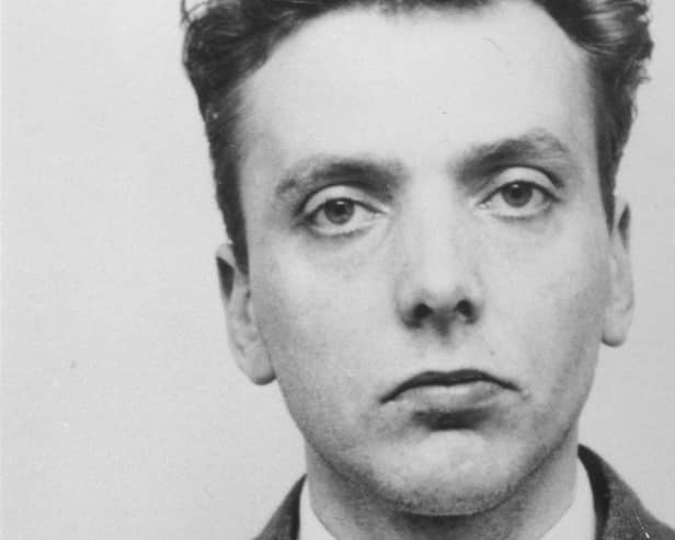 The famous mugshot of Moors murderer Ian Brady, which Channel 4 animated for its latest documentary on Brady and his accomplice Myra Hindley