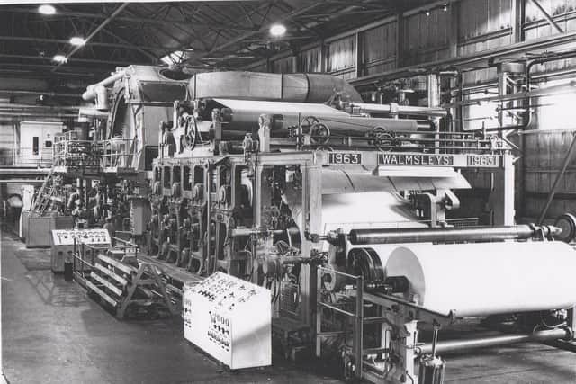 The 120 inch wide, high speed paper making machine at Oakenclough Mill