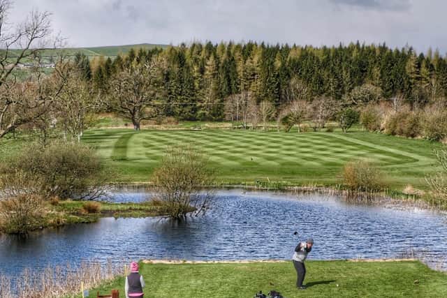 The iconic tee shot at the par 5 10th hole at Kirkby Lonsdale Golf Club.