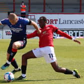 Carlos Mendes Gomes scored twice against Morecambe on Saturday