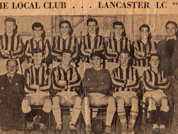 Lads Club Juniors A team 1962-63. Back rwo from left: Norman Corless, J Theobald, Paul Aspinall, Graham Taylor, D Atkinson, Tommy Angus, Jim Atkinson (trainer). Front row from left: Jimmy Birkett (linesman), Chris Denny, Arnold Smith, Dave Lamb, D Ashton, Johnny Young.