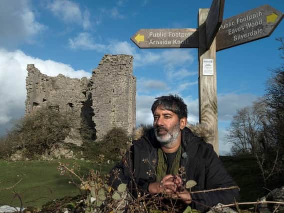 Nihal Arthanayake during the filming for Villages by the Sea in Arnside. Photo: BBC