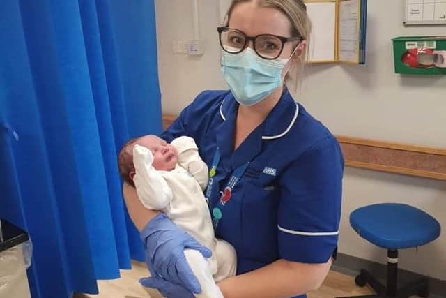 Hannah, a midwife at the Royal Lancaster Infirmary.