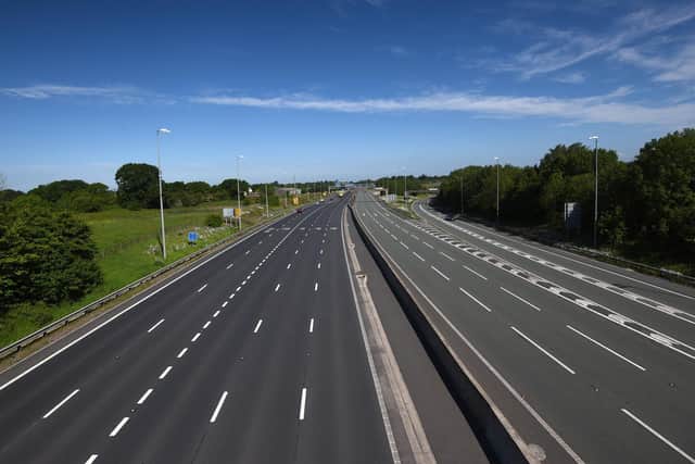 An empty M6 on May Bank Holiday weekend in 2020