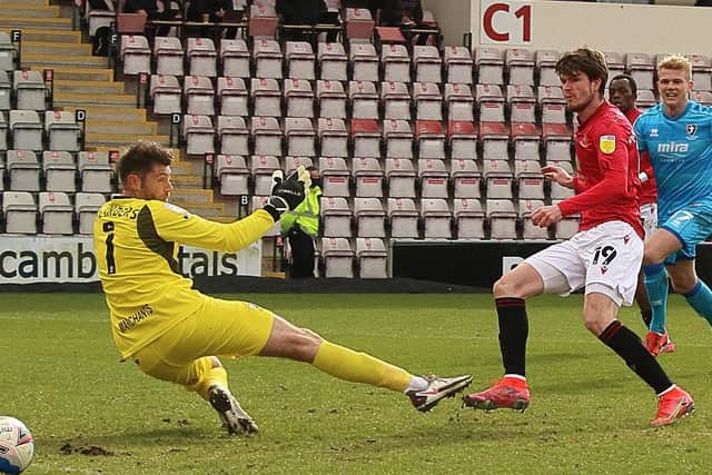 Liam McAlinden opened the scoring for Morecambe
