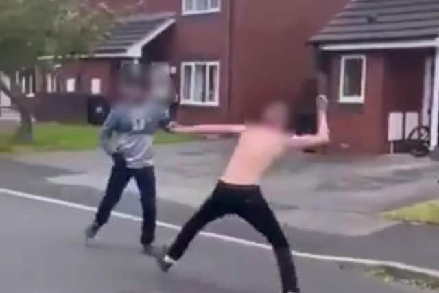 Morecambe machete fight was filmed and shared on social media.