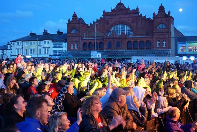 Huge crowds at the main stage for Morecambe Carnival. Pictures by Morecambe Carnival.