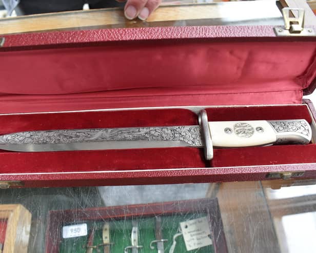 A Belgium Fabrique Nationale Presentation Bayonet, 27cms long, which sold for £780. Photo: 1818 Auctioneers