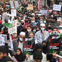 The Free Palestine march in Preston