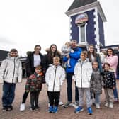 Parents of Britain’s biggest family, Sue and Noel Radford, visit Alton Towers Resort with 15 of their children to test out the rides and hotel rooms ahead of a post lockdown half term for the theme park. Issue date: Tuesday May 25, 2021. PA Photo. Photo credit should read: Jeff Spicer/PA Wire