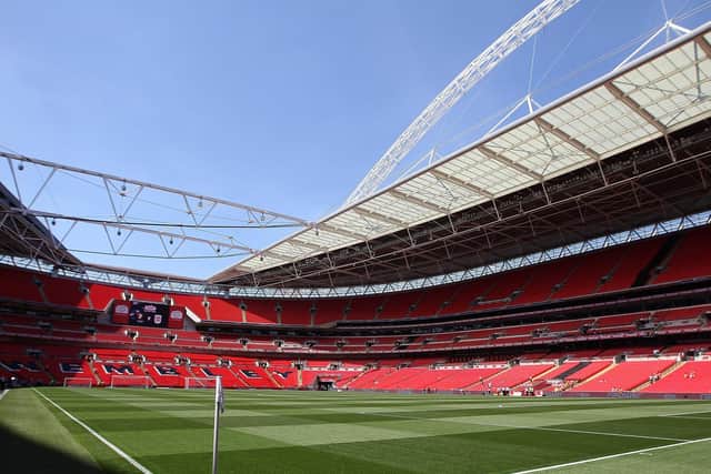 Wembley Stadium hosts Morecambe and Newport County AFC on Monday
