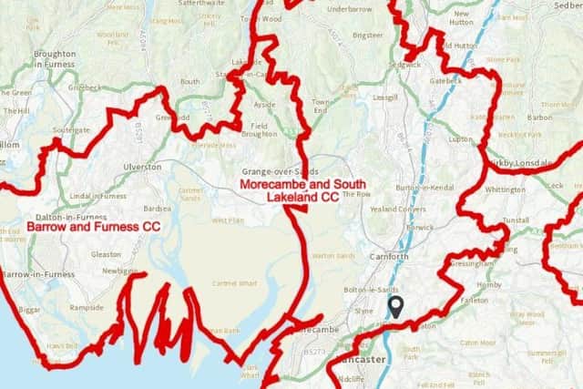 Proposed boundaries for Morecambe and South Lakeland.