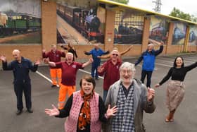 Staff and volunteers at Ribble Steam Railway & Museum celebrate the eye-catching  murals and plans for the future.