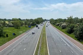 Large sections of both the northbound and southbound carriageways along the 13-mile section of the M6 between junction 32 and junction 33 are being resurfaced. Photo: Highways England