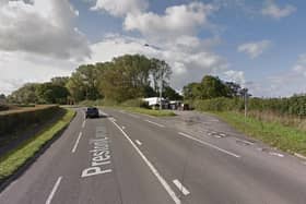 Two men were taken to hospital following a collision at the junction of Fowler Hill Lane and the A6 at around 11.30am. (Credit: Google)