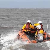 Morecambe's RNLI lifeboat was launched from Snatchems to rescue a person in difficulty on the River Lune weir.