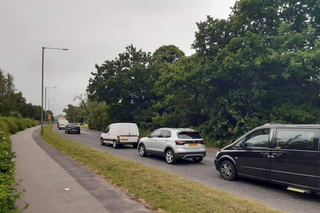 There is heavy congestion as southbound traffic is diverted off the motorway at Leyland and 11 miles south along the A49 Wigan Road / Preston Road to rejoin the M6 at Standish