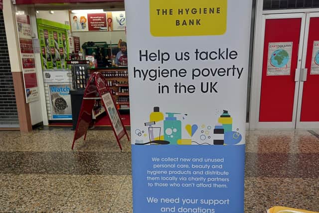 The Hygiene Bank was in Morecambe on Monday to raise awareness of its work.