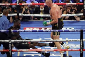 Tyson Fury on his way to victory over Deontay Wilder in the second fight between the pair